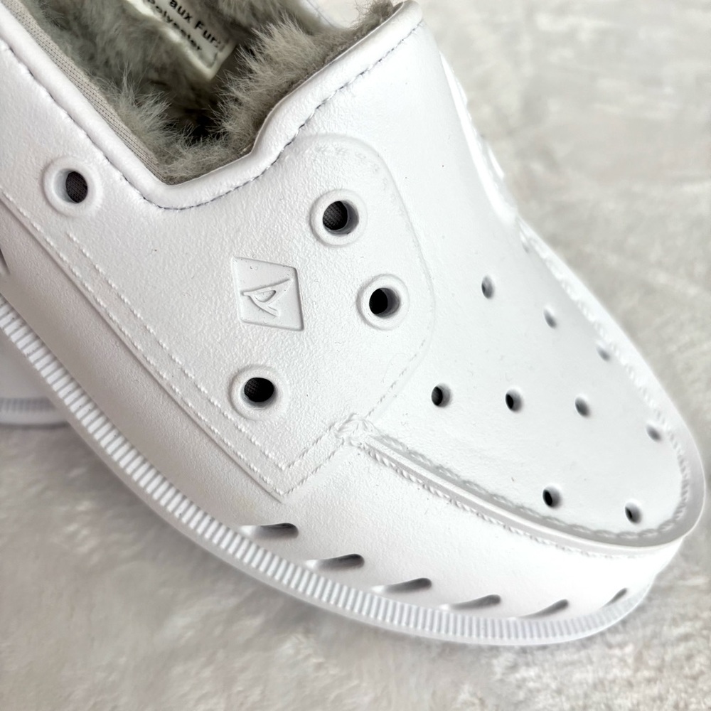 SPERRY Authentic Original Float Cozy Slip-On White Boat Shoe--NEW--8 - Picture 5 of 16